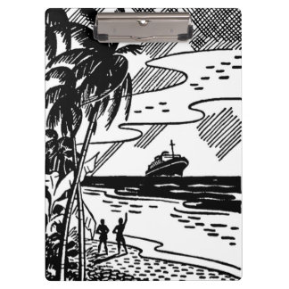 Retro-Kreuzfahrtschiff Klemmbrett