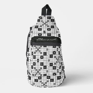 Retro-Kreuzworträtsel Mitte des Jahrhunderts Crossbody Bag
