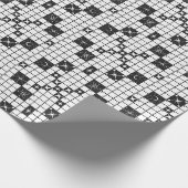 Retro-Kreuzworträtsel Mitte des Jahrhunderts Geschenkpapier (Ecke)