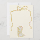 Retro-Kritzeln stiefeln Brautparty mit Blasen Einladung (Rückseite)