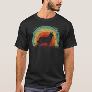 Retro Kroatisch Schafhund Vintag Rainbow Dog Men W T-Shirt