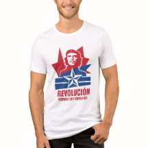 Retro-kubanischer Poster-Stil – Rot, Blau & Weiße
