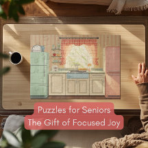 Retro-Küche-Demenz-Puzzle 1950er Jahre Nostalgisch