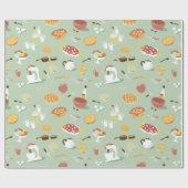 Retro Küche Geschenkpapier (Flach)