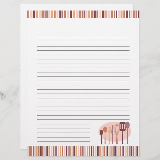 Retro Küche Kochen Utensitäten Rezepte Seiten (Vorne/Hinten)