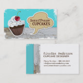 Retro Kuchen-Bäckerei-Visitenkarten Visitenkarte (Vorne/Hinten)