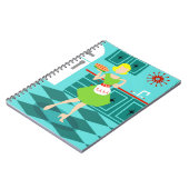 Retro Küchen-gewundenes Notizbuch Notizblock (Linke Seite)