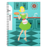 Retro Küchen-gewundenes Notizbuch Notizblock (Vorderseite)