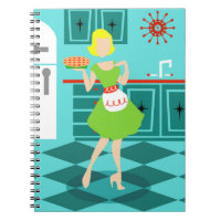 Retro Küchen-gewundenes Notizbuch