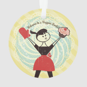 Retro Kuchen Hausfrau Bäckerei Weihnachtsschmuck Ornament