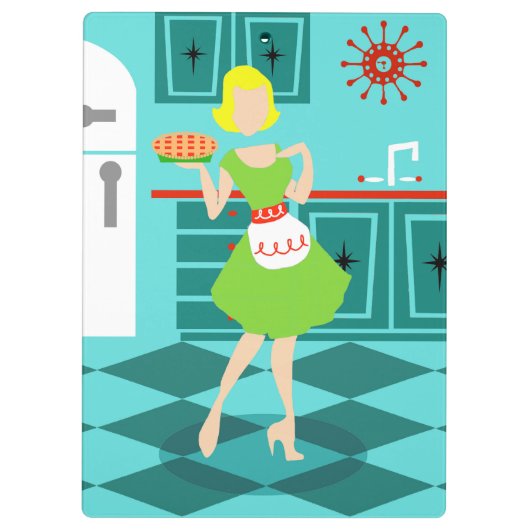 Retro Küchen-Klipp-Brett Klemmbrett (Rückseite)