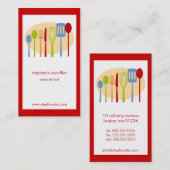 Retro Küchen-kochende Gerät-Kochs-Geschäfts-Karte Visitenkarte (Vorne/Hinten)