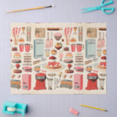 Retro Küchen Kuchen und Werkzeuge Seidenpapier (Basteln)