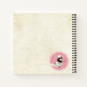 Retro Kuchen Mädchen persönliche Kochbuch Rezept N Notizblock (Rückseite)