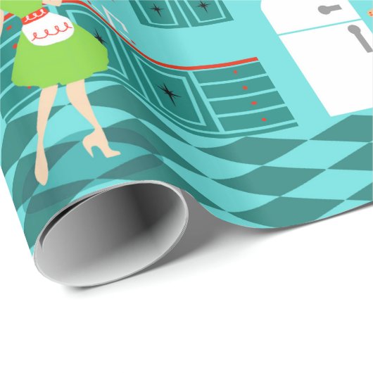 Retro Küchen-Packpapier Geschenkpapier (Rolleneckpunkt)