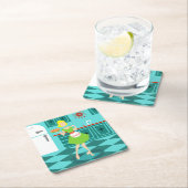 Retro Küchen-Papier-Untersetzer Rechteckiger Pappuntersetzer (Vor Ort)