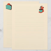 Retro-Küchen-Rezeptpapier (doppelseitig) (Vorne/Hinten)