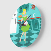 Retro Küchen-runde AcrylWanduhr Große Wanduhr (Winkel)