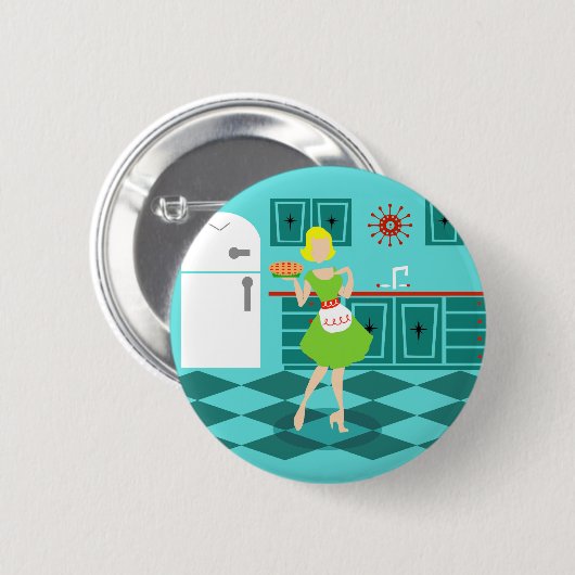 Retro Küchen-runder Knopf Button (Vorne & Hinten)