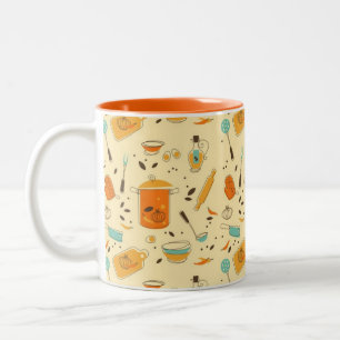 Retro Küchen-Tasse Zweifarbige Tasse