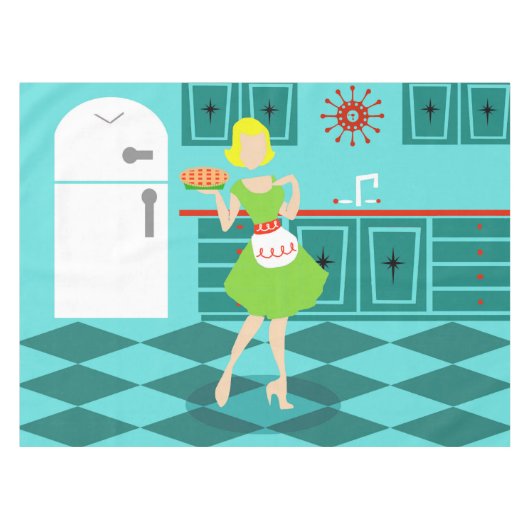 Retro Küchen-Tischdecke Tischdecke (Vorderseite (Horizontal))