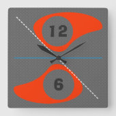 Retro Küchen-Uhren Quadratische Wanduhr (Vorderseite)