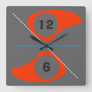 Retro Küchen-Uhren Quadratische Wanduhr