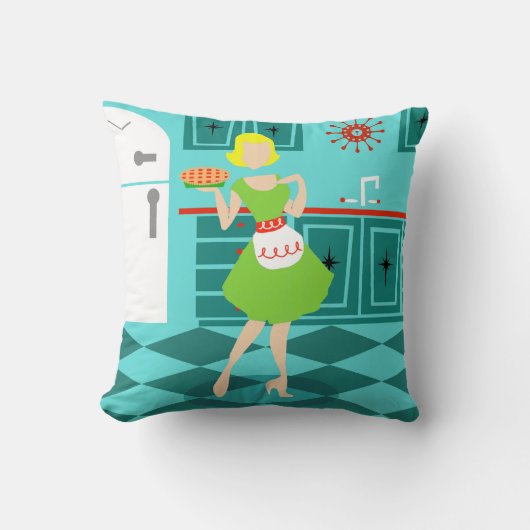 Retro Küchen-Wurfs-Kissen Kissen (Vorderseite)