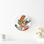 Retro Küchen-Zuhause, das in die Schürze-Uhr Runde Wanduhr (Zuhause)