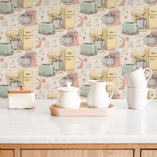 Retro Küchengeräte Tapete