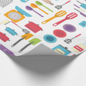 Retro-Küchenkoch Backen Geschenkpapier (Ecke)