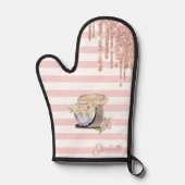 Retro-Kuchenmischung, Glitzer-Tropfen, Streifen Ofenhandschuh (Vorderseite)