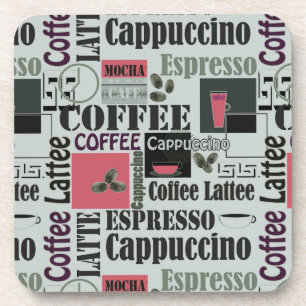 Retro-Küchenmuster für Espresso Latte  Getränkeuntersetzer