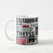 Retro-Küchenmuster für Espresso Latte Kaffeetasse (Links)