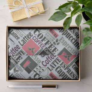 Retro-Küchenmuster für Espresso Latte Seidenpapier