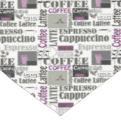 Retro-Küchenmuster für Espresso Latte  Tischdecke (Schrägansicht)