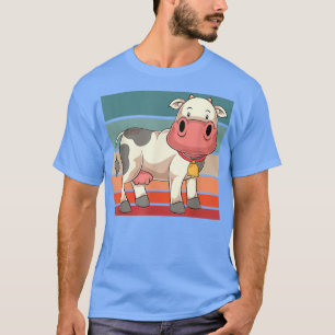 Retro Kuh Lover Bauer Farm Tier Niedliche Kuh T-Shirt