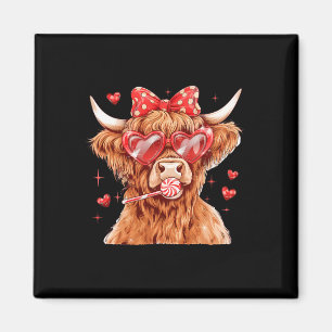 Retro-Kuh-Valentinstag Coquette Süßer Valentinstag Magnet
