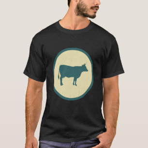 Retro-Kuh Vintage-Landwirtschaft Tier T-Shirt
