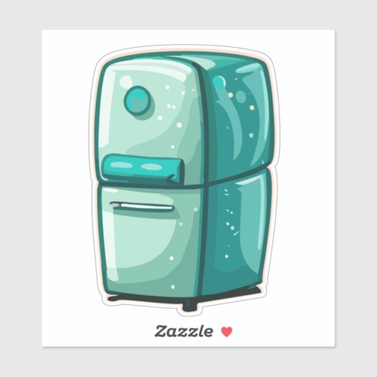 Retro-Kühlschrank Aufkleber (Blatt)