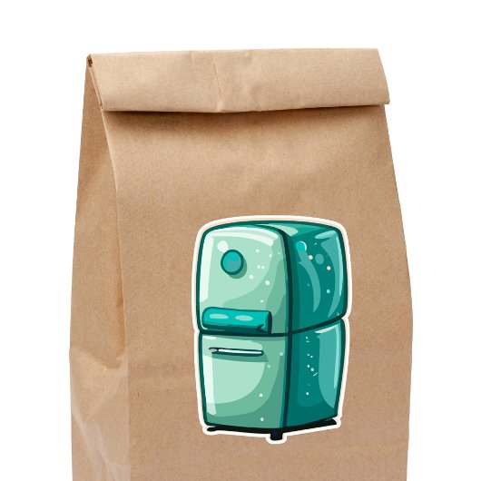 Retro-Kühlschrank Aufkleber