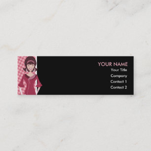 retro Küken des 60ers Mini Visitenkarte