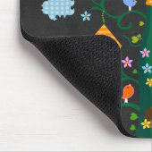 Retro kundenspezifische modische bunte Eule Mousepad (Ecke)