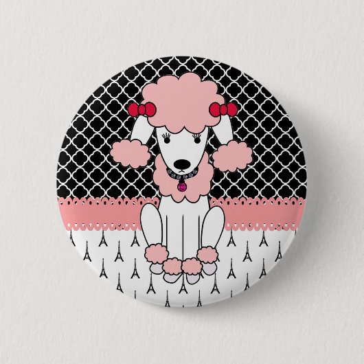 Retro kundenspezifischer girly Divarosa Button (Vorderseite)