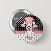 Retro kundenspezifischer girly Divarosa Button (Vorne & Hinten)
