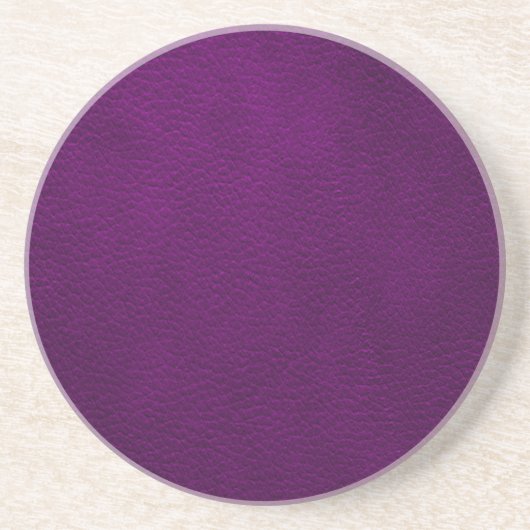 Retro kundenspezifisches lila Leder Sandstein Untersetzer (Vorne)