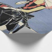 Retro Kunst-Deko wenig schwarzes KleiderParty Geschenkpapier (Ecke)