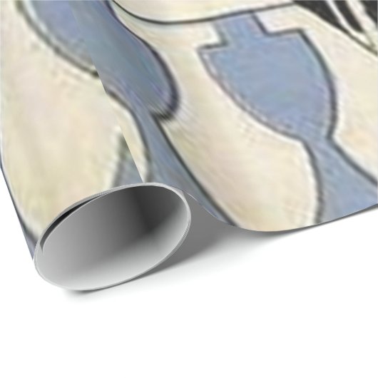 Retro Kunst-Deko wenig schwarzes KleiderParty Geschenkpapier (Rolleneckpunkt)