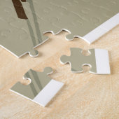 Retro Kunst-Dekoski-Reiseanzeige kundengerecht Puzzle (Seite)