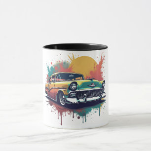 Retro-Kunst im Stil der 1940er Jahre für Lowrider- Tasse